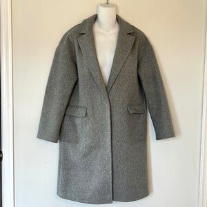 Topshop Petite Gray Wool-Blend Coat – Size US 4